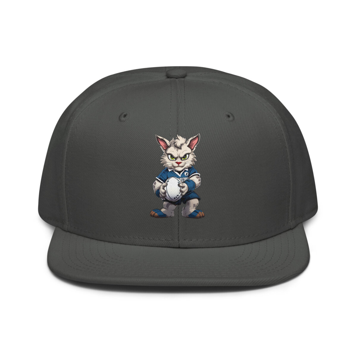 Rugby Cat Snapback Cap Anthrazitgrau