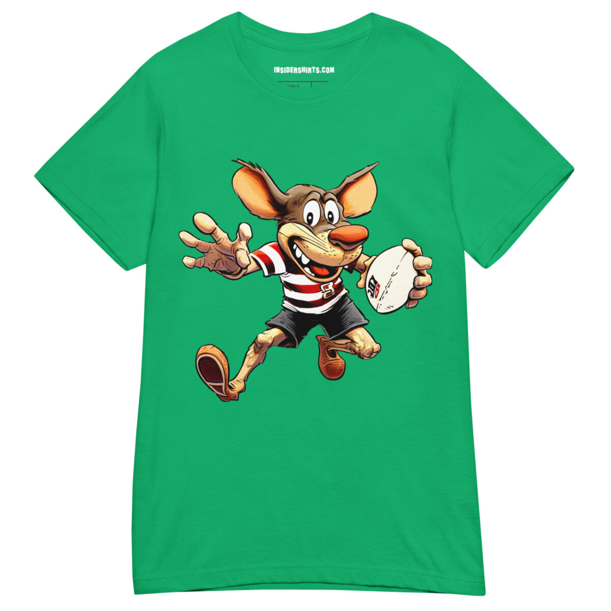 Rugby Maus Frauen T Shirt Irisches Gruen