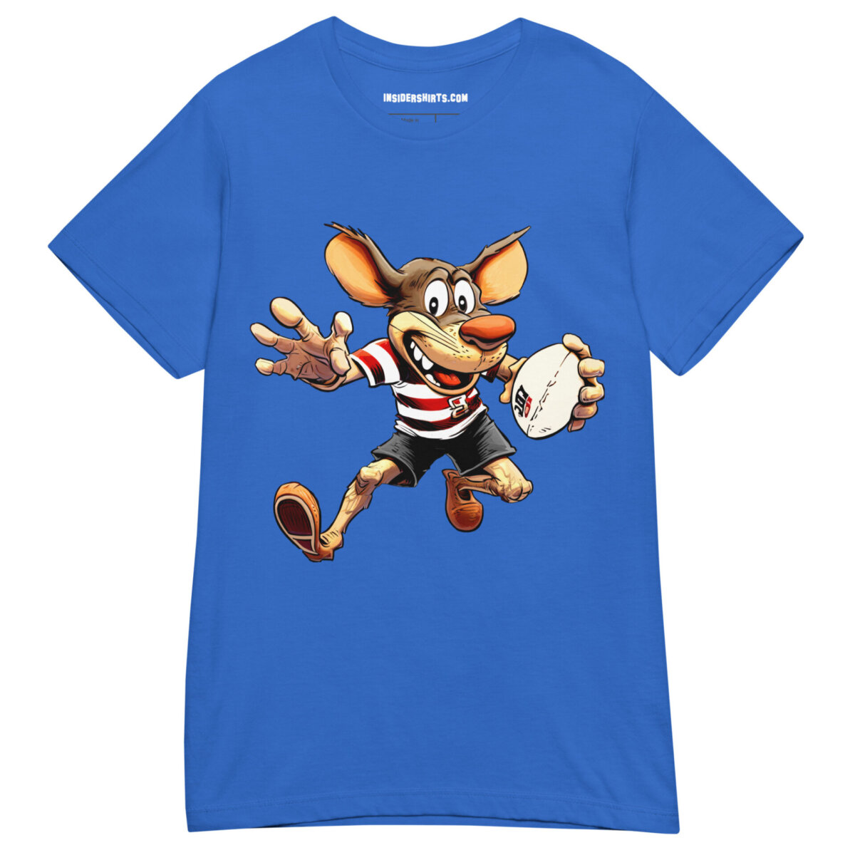 Rugby Maus Frauen T Shirt Royal