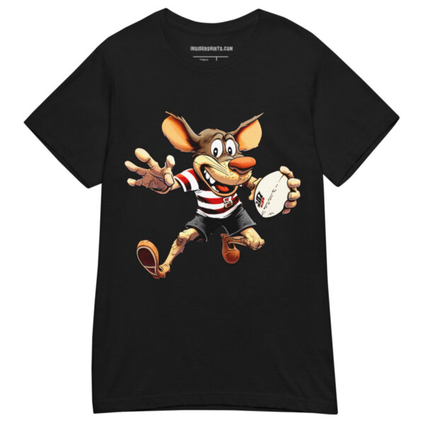 Rugby Maus Frauen T Shirt Schwarz