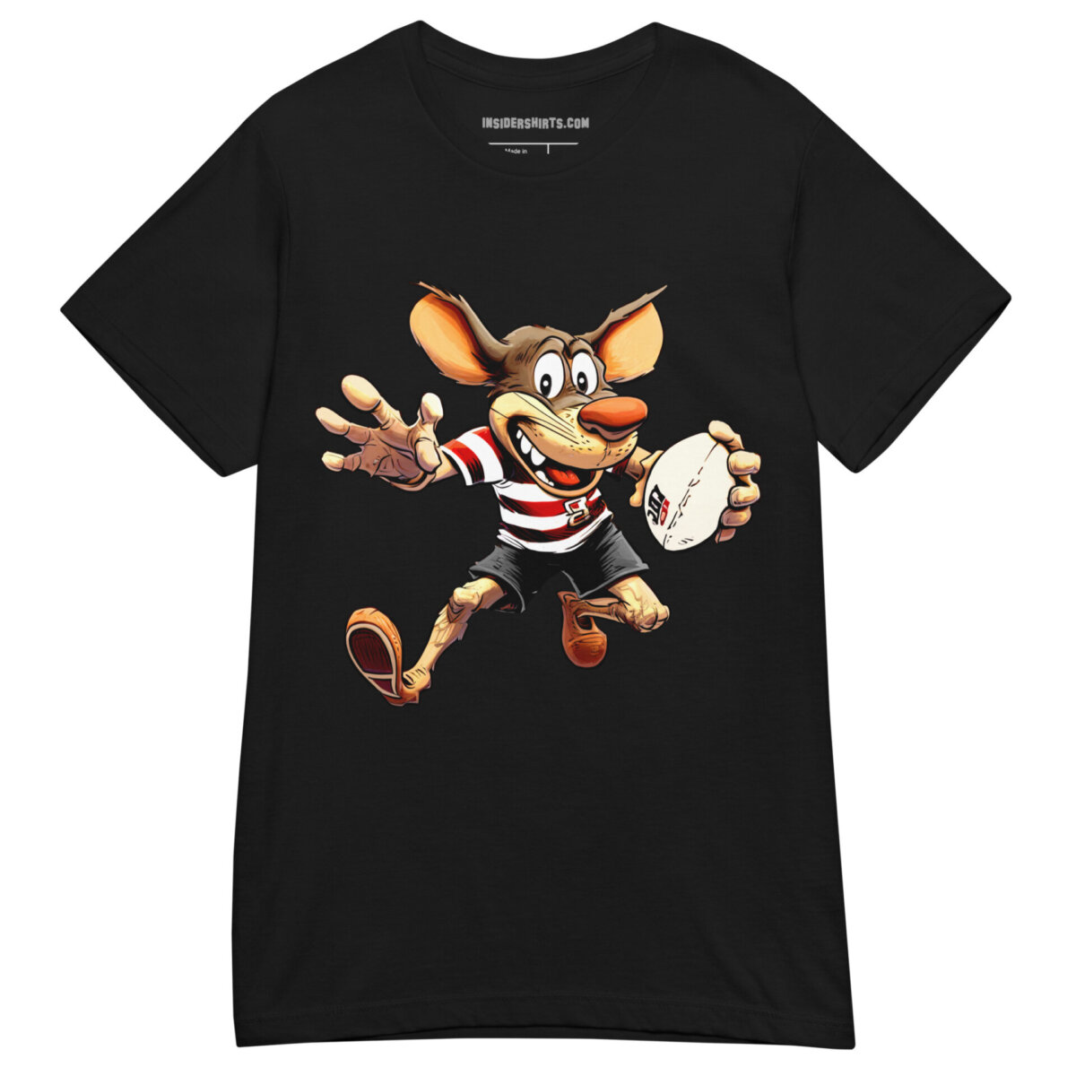 Rugby Maus Frauen T Shirt Schwarz