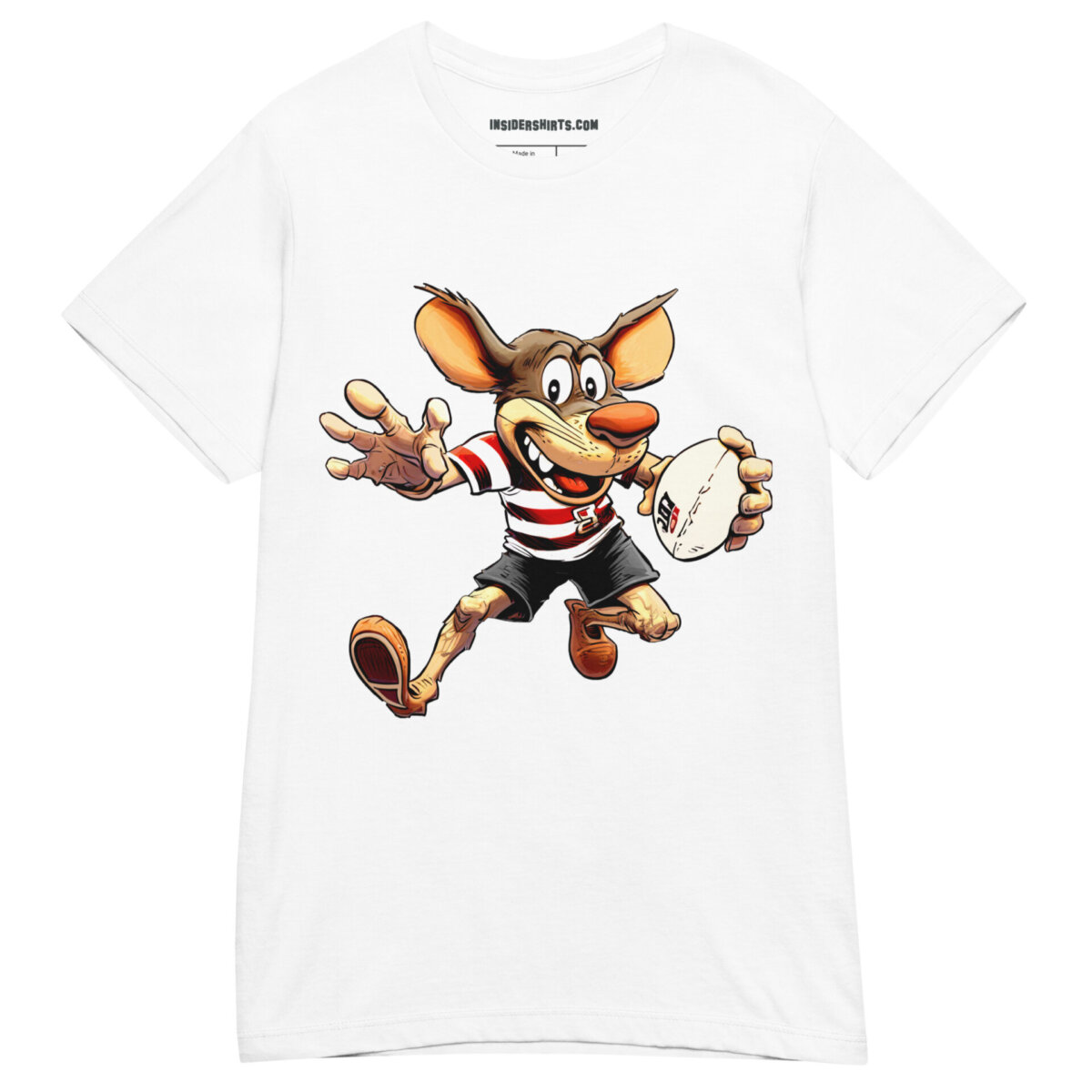 Rugby Maus Frauen T Shirt Weiss