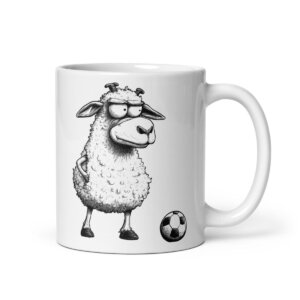 Schaf Fussballer Tasse