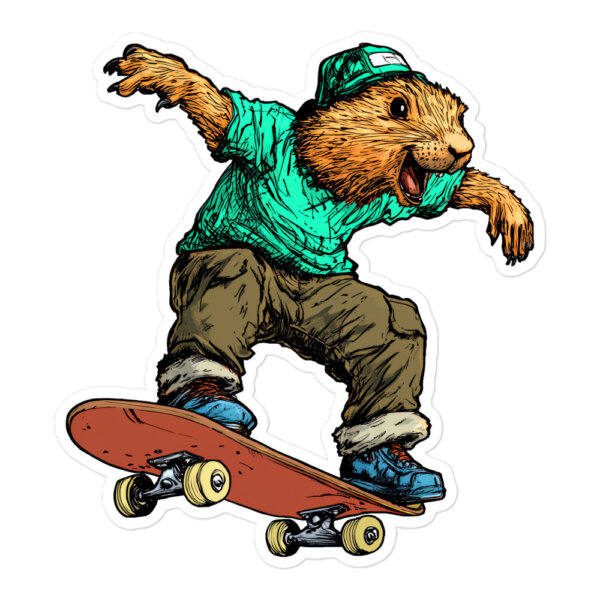 Skateboard Murmeltier Aufkleber