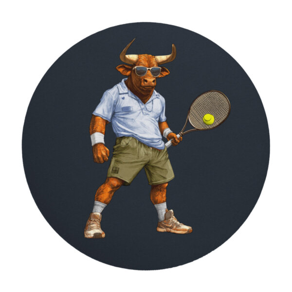 Stier Tennisplayer Mausmatte