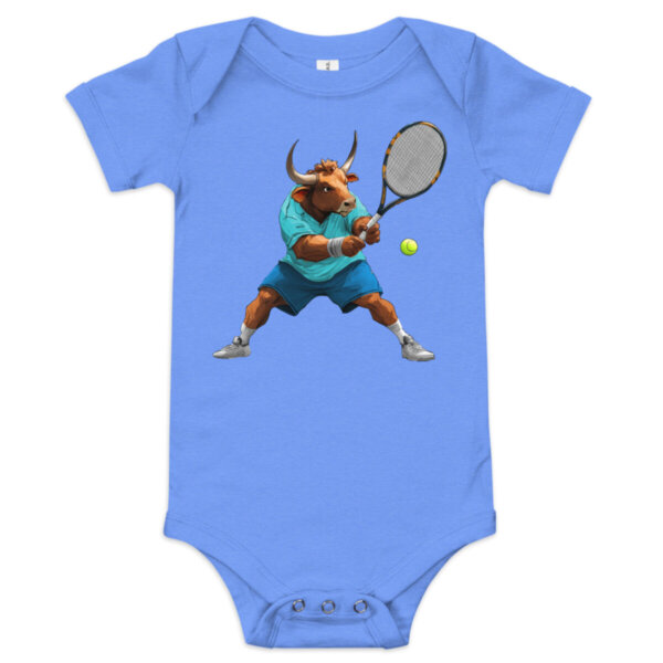 Tennis Stier Babybody Heather Columbia Blau
