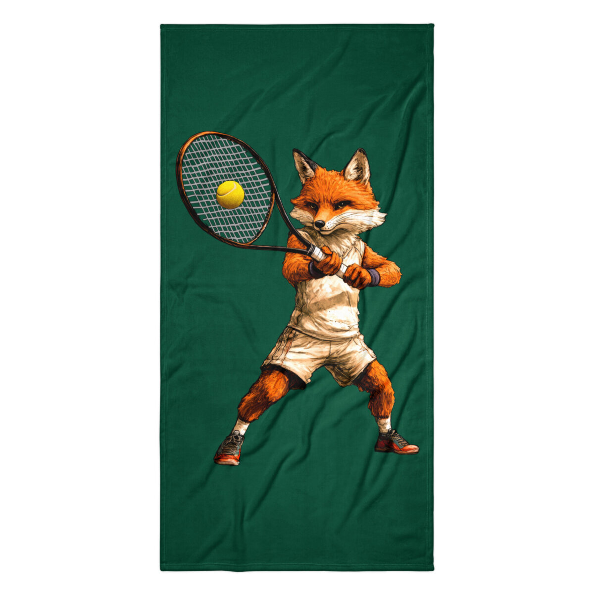 Tennisspieler Fuchs Badetuch