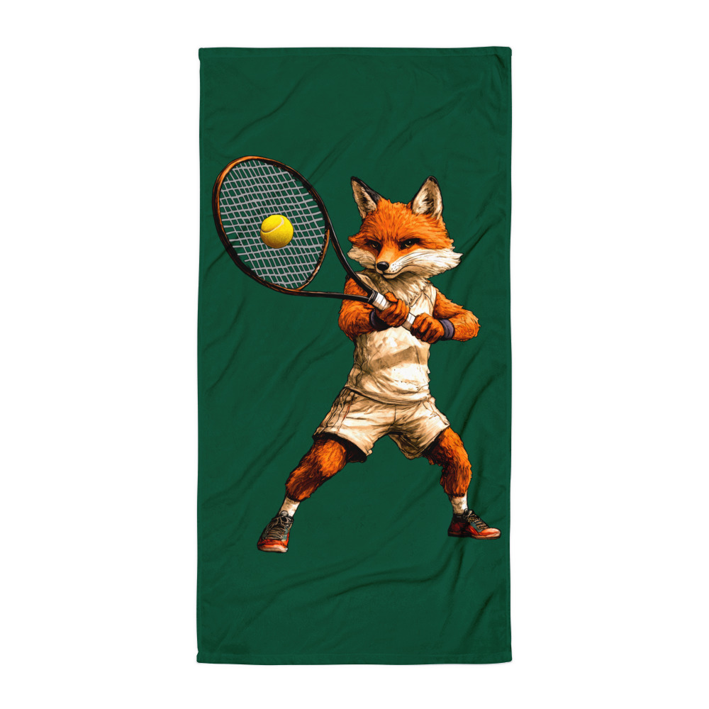 Tennisspieler Fuchs Badetuch