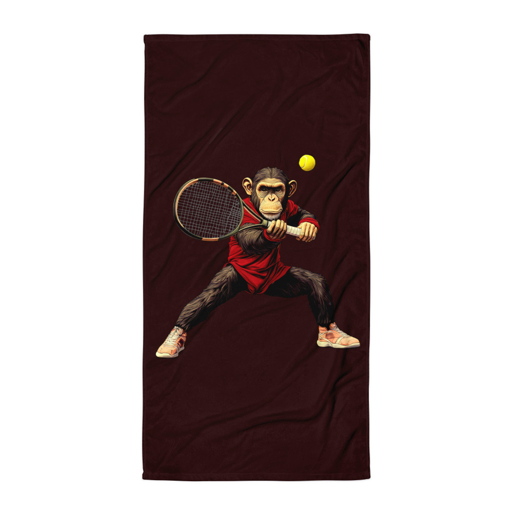 Tennisspieler Schimpanse Badetuch